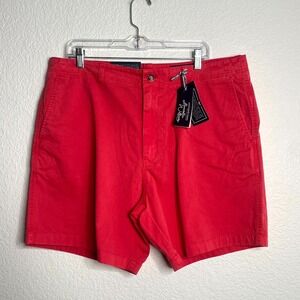 Vineyard Vines 7" Island Shorts Mens 38 Red Stretch High Rise Flat‎ Front NWT